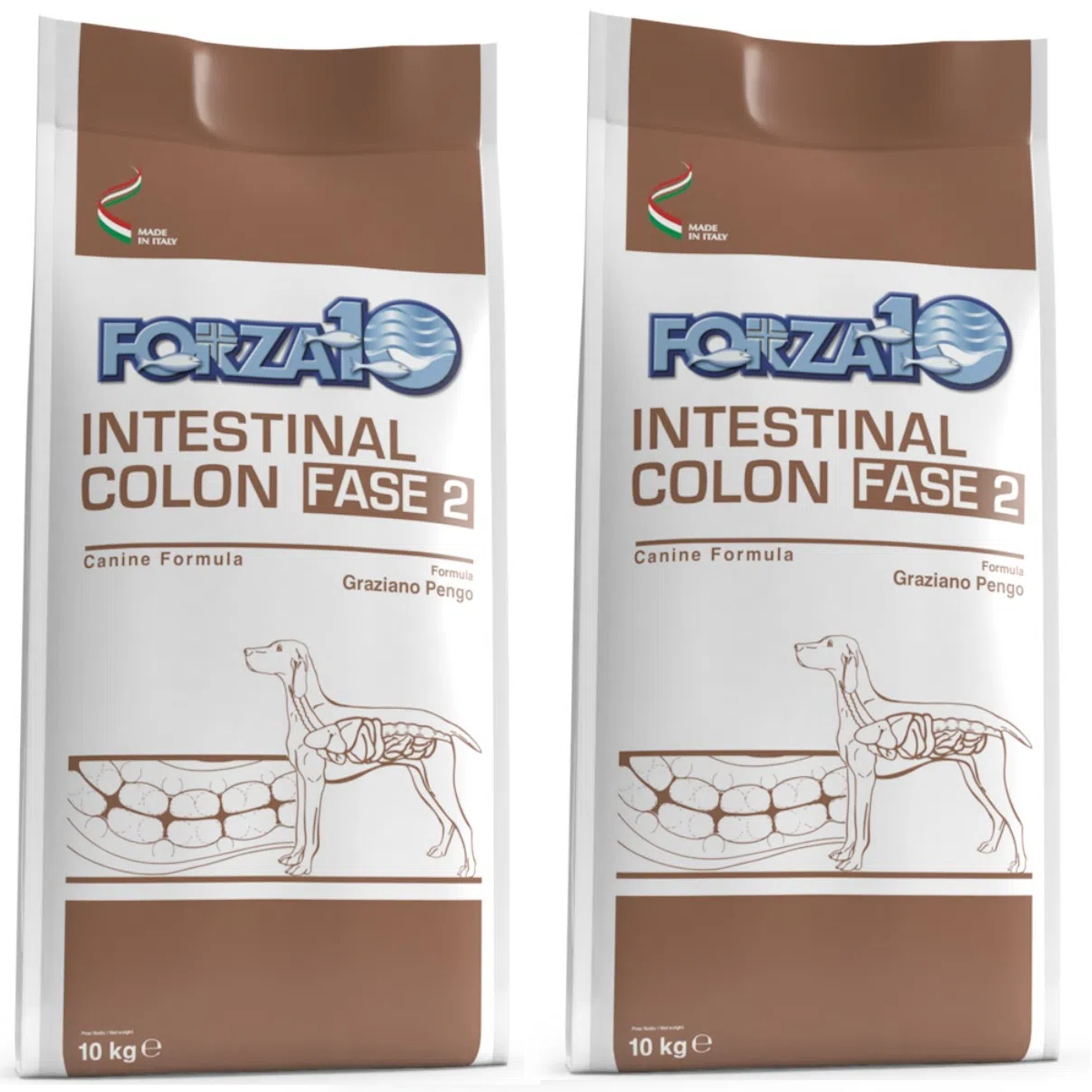 Forza10 Intestinal Colon Fase 2 2x10kg cane adulto, alimento dietetico completo con pesce e alghe brune per equilibrio intestinale Forza10 Intestinal Colon Fase 2 2x10kg cane adulto, alimento dietetico completo con pesce e alghe brune per equilibrio intestinale